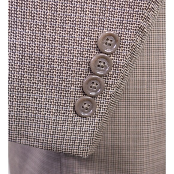 Jos A Bank Blazer Sz 40L Houndstooth Sports Coat Suit Jacket Wool Two Button EUC - Picture 7 of 13